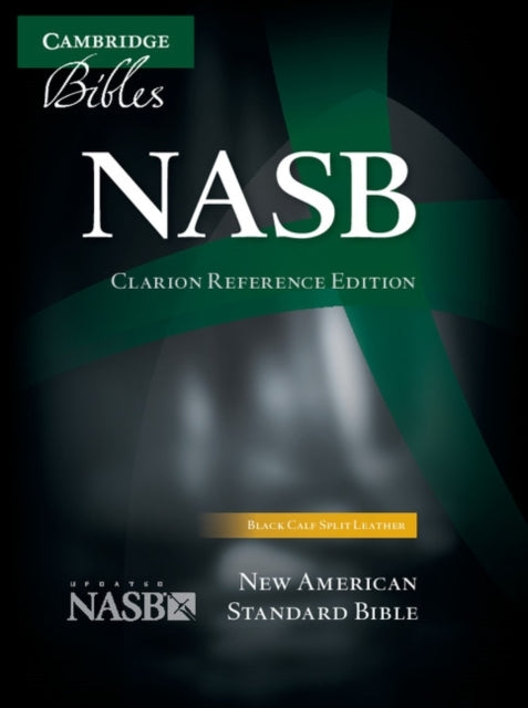 NASB Clarion Reference Bible Black Calf Split Leather NS484X