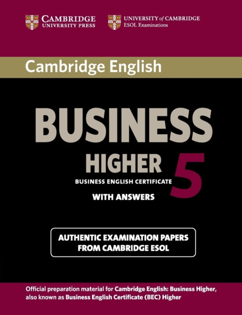 Cambridge English Business 5 Higher BEC Practice