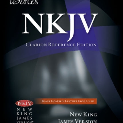 NKJV Clarion Reference Bible Black Edgelined Goatskin Leather NK486XE