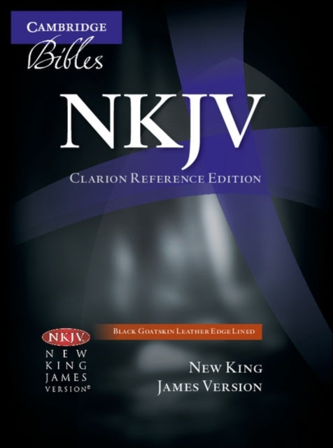 NKJV Clarion Reference Bible Black Edgelined Goatskin Leather NK486XE