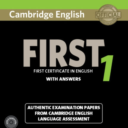 Cambridge English First 1 for Revised Exam from 2015 Students Book Pack Students Book with Answers and Audio CDs 2