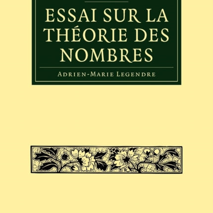 Essai sur la Théorie des Nombres