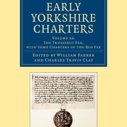 Early Yorkshire Charters