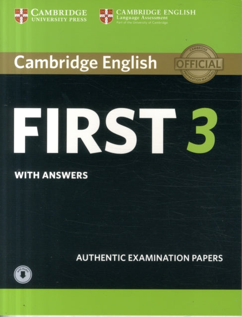 Cambridge English First 3 Students Book with Answers with Audio