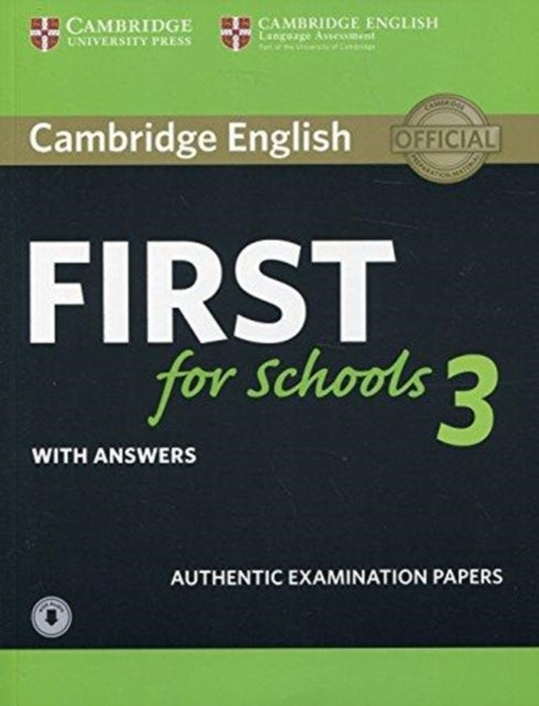 Cambridge English First for Schools 3 Students Book with Answers with Audio