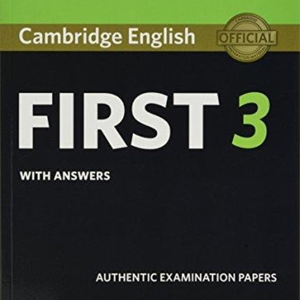 Cambridge English First 3 Students Book with