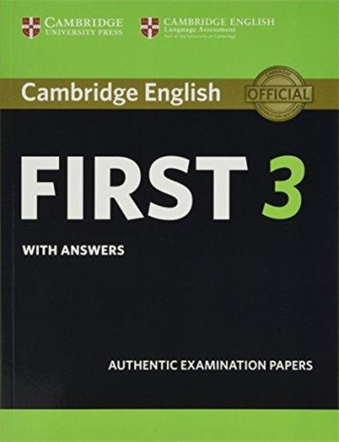 Cambridge English First 3 Students Book with