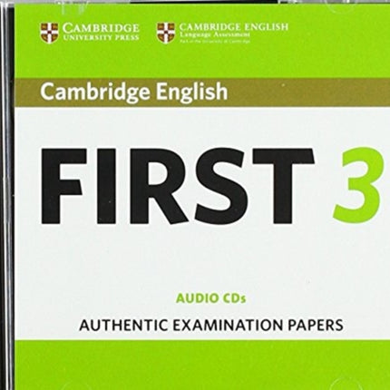 Cambridge English First 3 Audio CDs