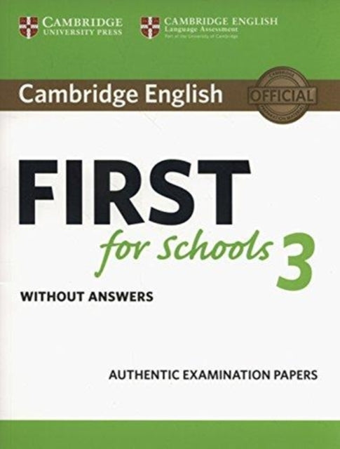 Cambridge English First for Schools 3 Students