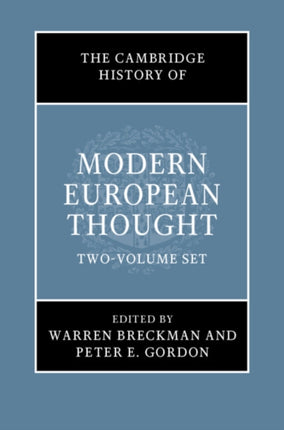 The Cambridge History of Modern European Thought 2 Volume Hardback Set