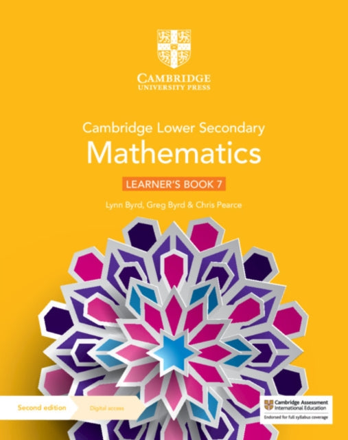 Cambridge Lower Secondary Mathematics Learners Book 7 with Digital Access 1 Year