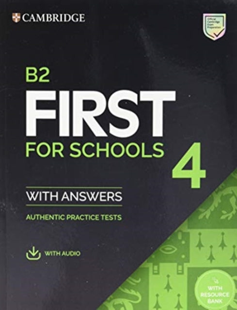 B2 First for Schools 4 Students Book with Answers with Audio with Resource Bank