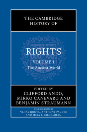 The Cambridge History of Rights Volume 1 The Ancient World