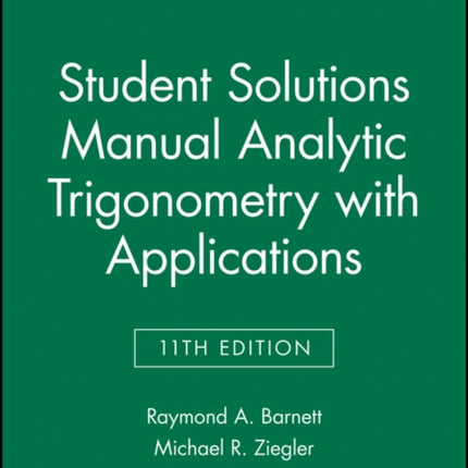 Analytic Trigonometry with Applications 11e