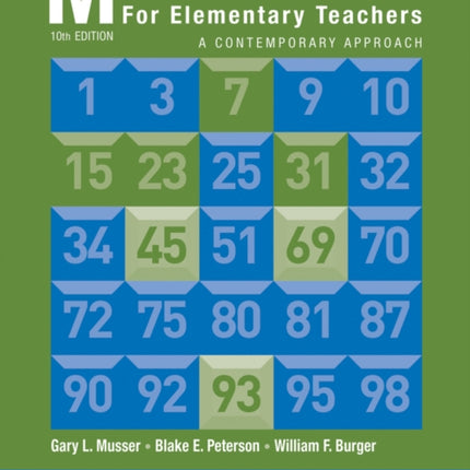 Mathematics for Elementary Teachers A Contemporary Approach 10e Student Hints and Solutions Manual