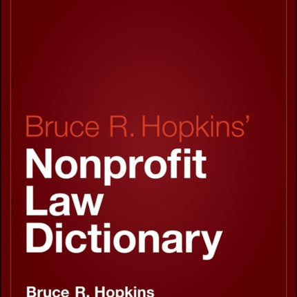 Hopkins' Nonprofit Law Dictionary