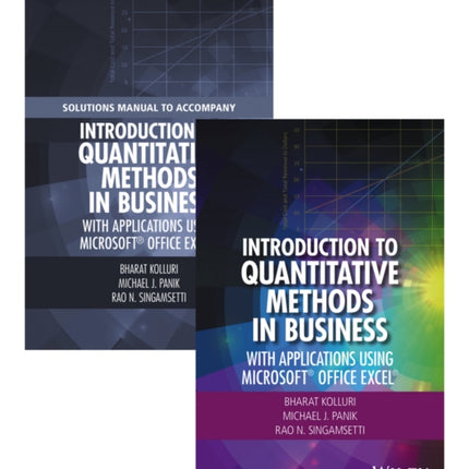 Introduction to Quantitative Methods in Business: With Applications Using Microsoft Office Excel Set