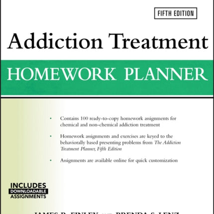 Addiction Treatment Homework Planner