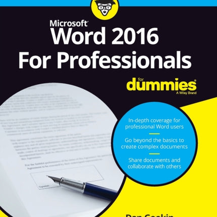 Word 2016 For Professionals For Dummies