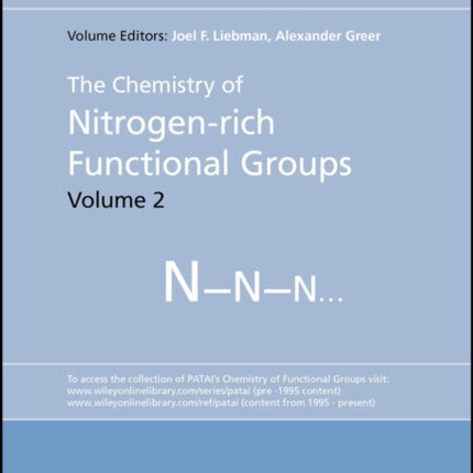 The Chemistry of Nitrogenrich Functional Groups