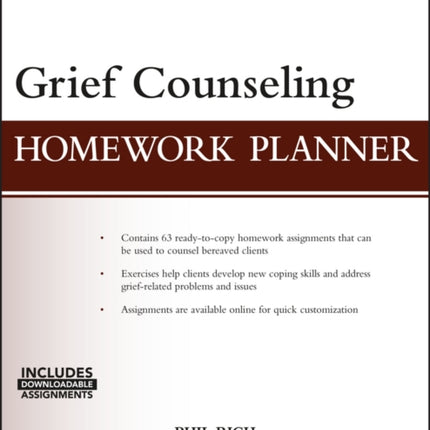 Grief Counseling Homework Planner, (with Download)