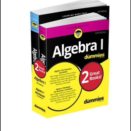 Algebra I For Dummies Book + Workbook Bundle