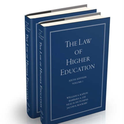 The Law of Higher Education, 2 Volume Set