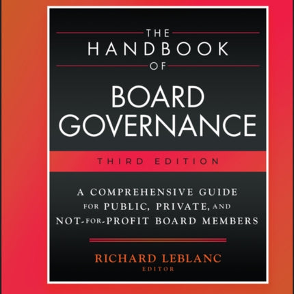 The Handbook of Board Governance