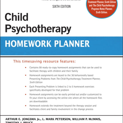 Child Psychotherapy Homework Planner