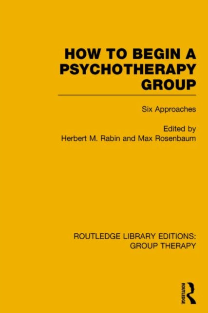 How to Begin a Psychotherapy Group RLE Group Therapy