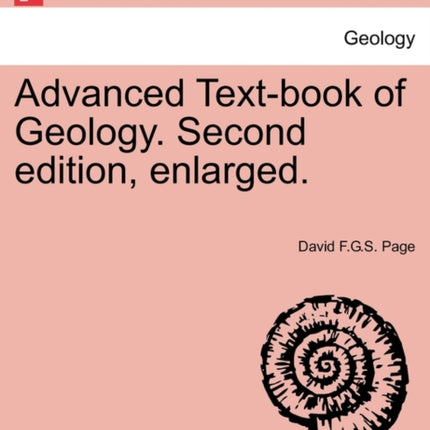Advanced Textbook of Geology Second edition enlarged