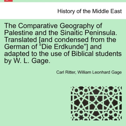The Comparative Geography of Palestine and the