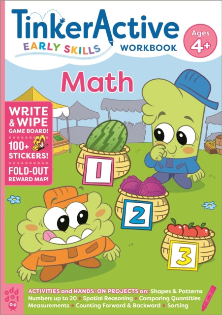 TinkerActive Early Skills Math Workbook Ages 4+