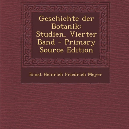 Geschichte Der Botanik