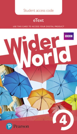 Wider World 4 eBook Students' Access Card