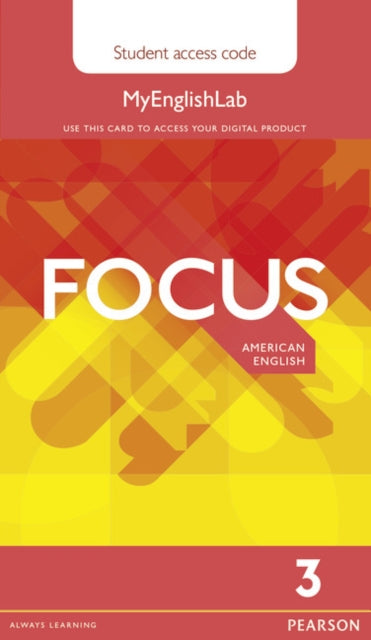 Focus AmE 3 MyEnglishLab Students Access Card