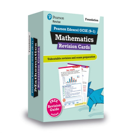 Pearson REVISE Edexcel GCSE Maths Foundation Revision Cards incl. online revision quizzes and videos  for 2025 and 2026 exams