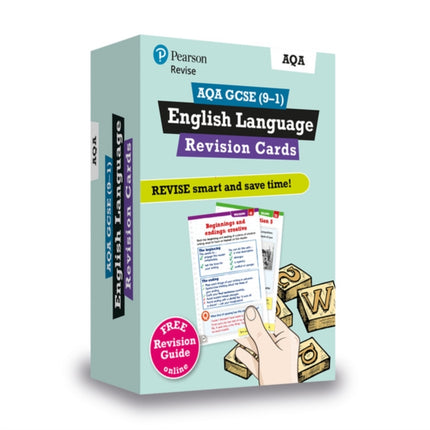 Pearson REVISE AQA GCSE English Language Revision Cards Incl. online revision  for 2025 and 2026 exams