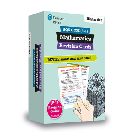 Pearson REVISE AQA GCSE Maths Higher Revision Cards incl. online revision quizzes and videos  for 2025 and 2026 exams