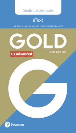 Gold C1 Advanced New Edition Students' eText Access Card