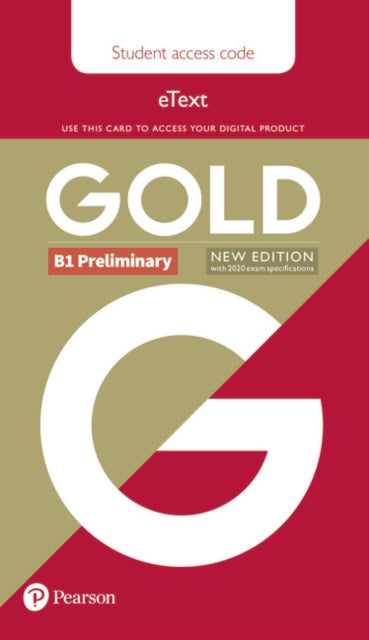 Gold B1 Preliminary New Edition Students' eText Access Card