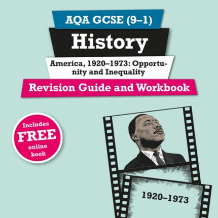 Pearson REVISE AQA GCSE History America 19201973 Opportunity and inequality Revision Guide and Workbook incl. online revision and quizzes  for 2025 and 2026 exams