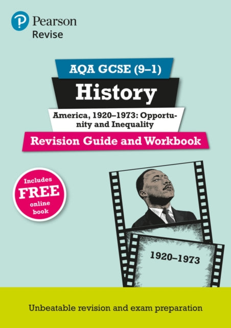 Pearson REVISE AQA GCSE History America 19201973 Opportunity and inequality Revision Guide and Workbook incl. online revision and quizzes  for 2025 and 2026 exams