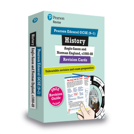 Pearson REVISE Edexcel GCSE History AngloSaxon and Norman England Revision Cards incl. online revision and quizzes  for 2025 and 2026 exams