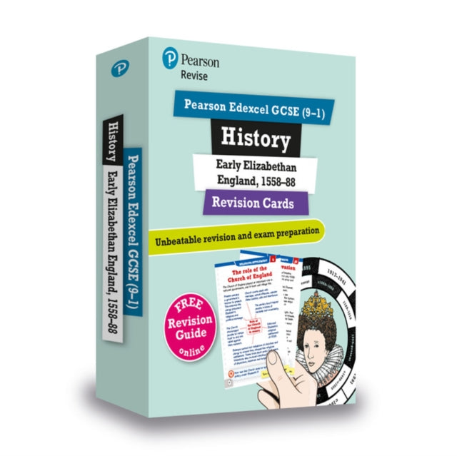 Pearson REVISE Edexcel GCSE History Elizabethan England Revision Cards incl. online revision and quizzes  for 2025 and 2026 exams