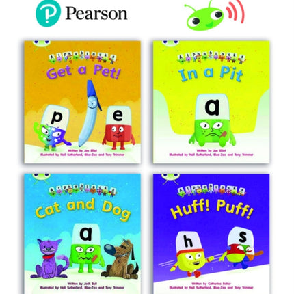 Learn to Read at Home with Bug Club Phonics Alphablocks Phase 2  Reception Term 1 4 fiction books Pack B