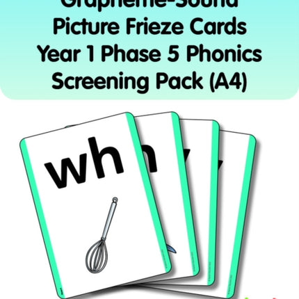 Bug Club Phonics GraphemeSound Picture Frieze Cards Year 1 Phase 5 Phonics screening pack A4