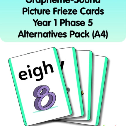 Bug Club Phonics GraphemeSound Picture Frieze Cards Year 1 Phase 5 alternatives A4