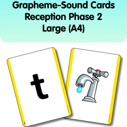 Bug Club Phonics Grapheme-Sound Cards Reception Phase 2 Large (A4)