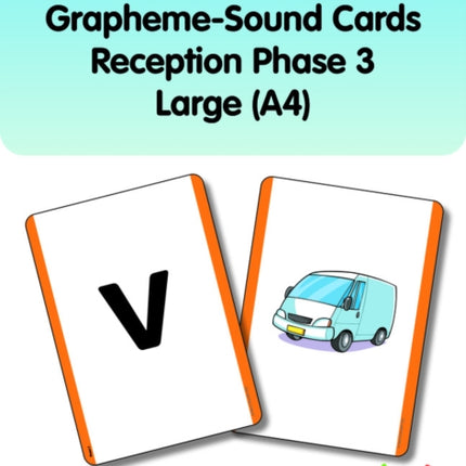 Bug Club Phonics Grapheme-Sound Cards Reception Phase 3 Large (A4)